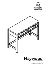 fantastic furniture Haywood Desk 2 Drawer Manual preview