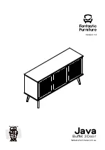 Preview for 1 page of fantastic furniture Java Buffet 3 Door Manual