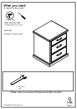 Preview for 4 page of fantastic furniture LONGREACH Bedside 3 Drawer Maple Assembly Instructions Manual