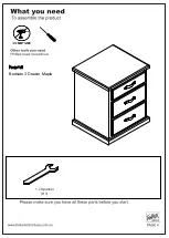 Preview for 4 page of fantastic furniture LONGREACH Bedside 3 Drawer Maple Manual