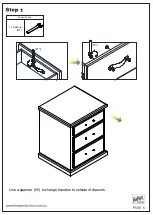 Preview for 5 page of fantastic furniture LONGREACH Bedside 3 Drawer Maple Manual