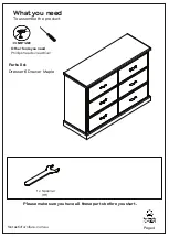 Предварительный просмотр 4 страницы fantastic furniture LONGREACH Dresser 6 Drawer Maple Assembly Instructions Manual