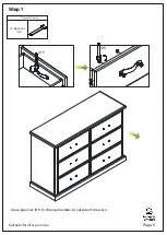 Предварительный просмотр 5 страницы fantastic furniture LONGREACH Dresser 6 Drawer Maple Assembly Instructions Manual