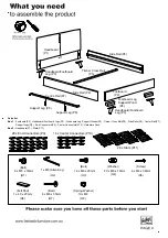 Предварительный просмотр 4 страницы fantastic furniture Melody Queen Bed Manual