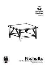 fantastic furniture Nicholls Coffee Table Square Black Ash Manual предпросмотр