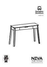 fantastic furniture NIVA Desk 1 Drawer Manual предпросмотр