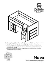 fantastic furniture Nova Mid Sleeper Desk Lowboy White Manual preview