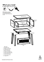 Preview for 4 page of fantastic furniture Torkay Lamp Table 1 Drawer White Walnut Manual