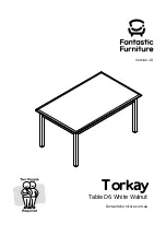 Предварительный просмотр 1 страницы fantastic furniture Torkay Table D6 Manual