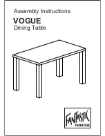 Предварительный просмотр 1 страницы fantastic furniture VOGUE Assembly Instructions Manual