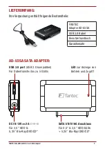 Предварительный просмотр 2 страницы Fantec AD-U3SA User Manual