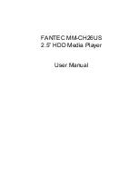 Preview for 1 page of Fantec MM-CH26US User Manual