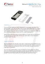 Fantec NVMePCIe TR-1 Tray Manual preview