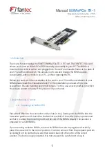 Fantec NVMePCIe TR-1 Manual preview