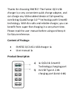 Preview for 2 page of Fantec QC3-A51 User Manual