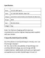 Preview for 4 page of Fantec QuickCharge QC3-A11 User Manual