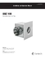 Fantech DBLT 4W Installation And Operation Manual preview