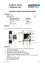 Fantech Ezifit EIE150 Installation Instructions предпросмотр