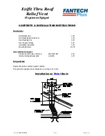 Fantech Ezifit Thru Roof ERV150 Installation Instructions preview