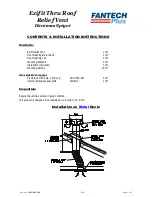 Preview for 1 page of Fantech Ezifit Thru Roof ERV200 Installation Instructions