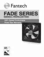 Preview for 1 page of Fantech FADE Series Manual