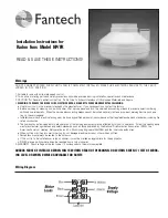 Fantech FR Series Installation Instructions preview