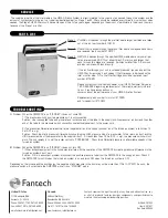 Предварительный просмотр 6 страницы Fantech HEPA DM 3000P Installation & Operation Manual