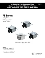 Fantech PB Series Installation, Operation & Maintenance Manual preview