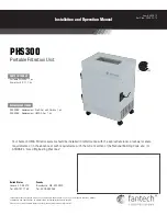 Fantech PHS300 Installation And Operation Manual preview