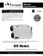 Preview for 1 page of Fantech SER 1504 Installation, Operation And Maintenance Manual