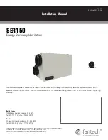 Preview for 1 page of Fantech SER150 Installation Manual