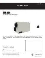 Fantech SER200 Installation Manual preview