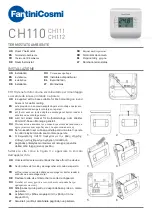 Fantini Cosmi CH110 Installation Manual preview