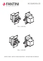 Fantini Rubinetti ACQUADOLCE L003AU Instructions Manual preview