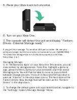 Предварительный просмотр 3 страницы Fantom Drives XBOX ONE STORAGE HUB User Manual