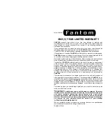 Preview for 2 page of Fantom FANTOM FM430K Owner'S Manual