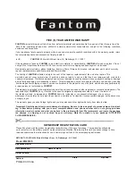 Preview for 19 page of Fantom FM655CS Instruction Manual