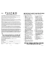 Preview for 3 page of Fantom FM727C Owner'S Manual