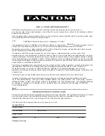 Предварительный просмотр 18 страницы Fantom FM741B Instruction Manual