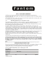 Предварительный просмотр 19 страницы Fantom FM741C Instruction Manual