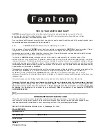 Предварительный просмотр 19 страницы Fantom FM742CS Instruction Manual