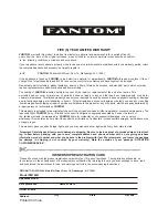 Preview for 21 page of Fantom FM744H Instruction Manual