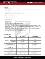 Preview for 2 page of Fantom FR-10 ESC User Manual