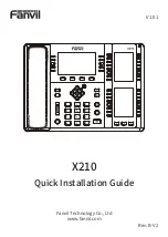 Предварительный просмотр 1 страницы Fanvil X210 Quick Installation Manual