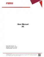 Предварительный просмотр 1 страницы Fanvil X5 User Manual