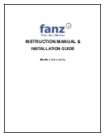 fanz 423B1L Instruction & Installation Manual предпросмотр