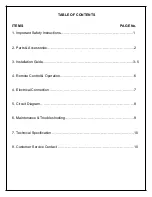 Preview for 2 page of fanz Z425 L Instruction & Installation Manual