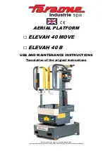 Preview for 1 page of Faraone ELEVAH 40 MOVE PICKING Use And Maintenance Instructions