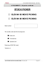 Preview for 76 page of Faraone LEVAH 65 MOVE PICKING Use And Maintenance Instructions