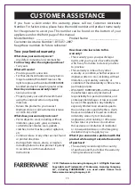 Предварительный просмотр 15 страницы Farberware 201615 Manual